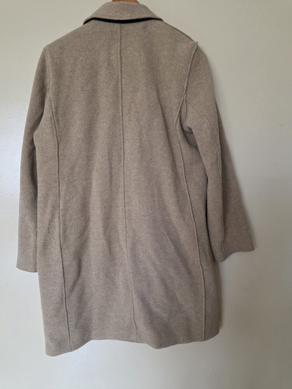 JCrew Camel Boiled Wool Blend Topcoat 12 Old Money Quiet Luxury Capsule Wardrobe - Picture 10 of 14